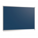 Wandtafel Stahlemaille blau, 100x 70 cm, mit durchgehender Ablage, 